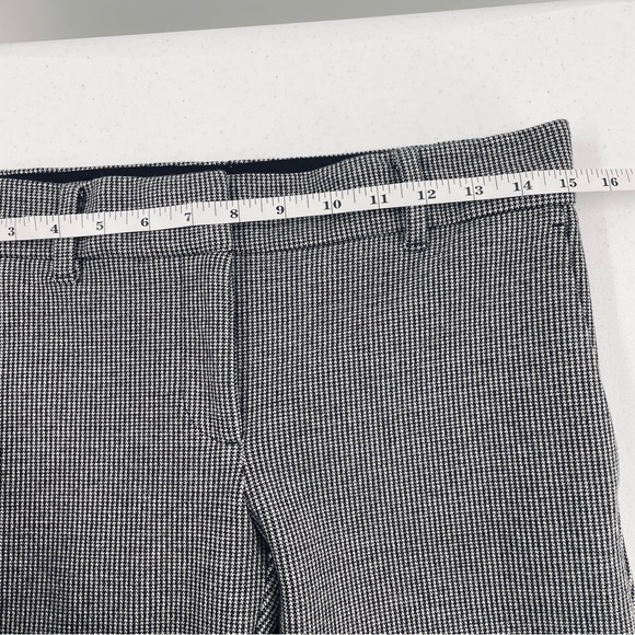 Ann Taylor Black White Tiny Houndstooth Print Pockets Zip Pants Trousers Office - Picture 8 of 12